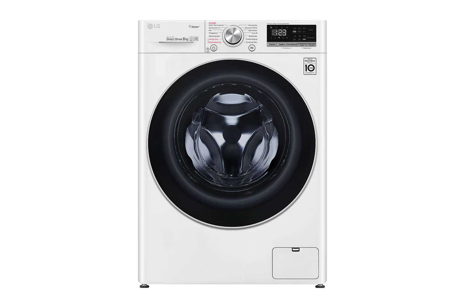 LG V4W800WH Waschmaschine | 8 kg | Energieeffizienzklasse D | AI DD® | Steam