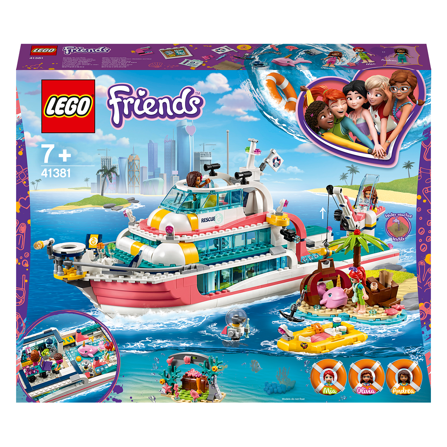 LEGO Friends Boot für Rettungsaktionen - 41381