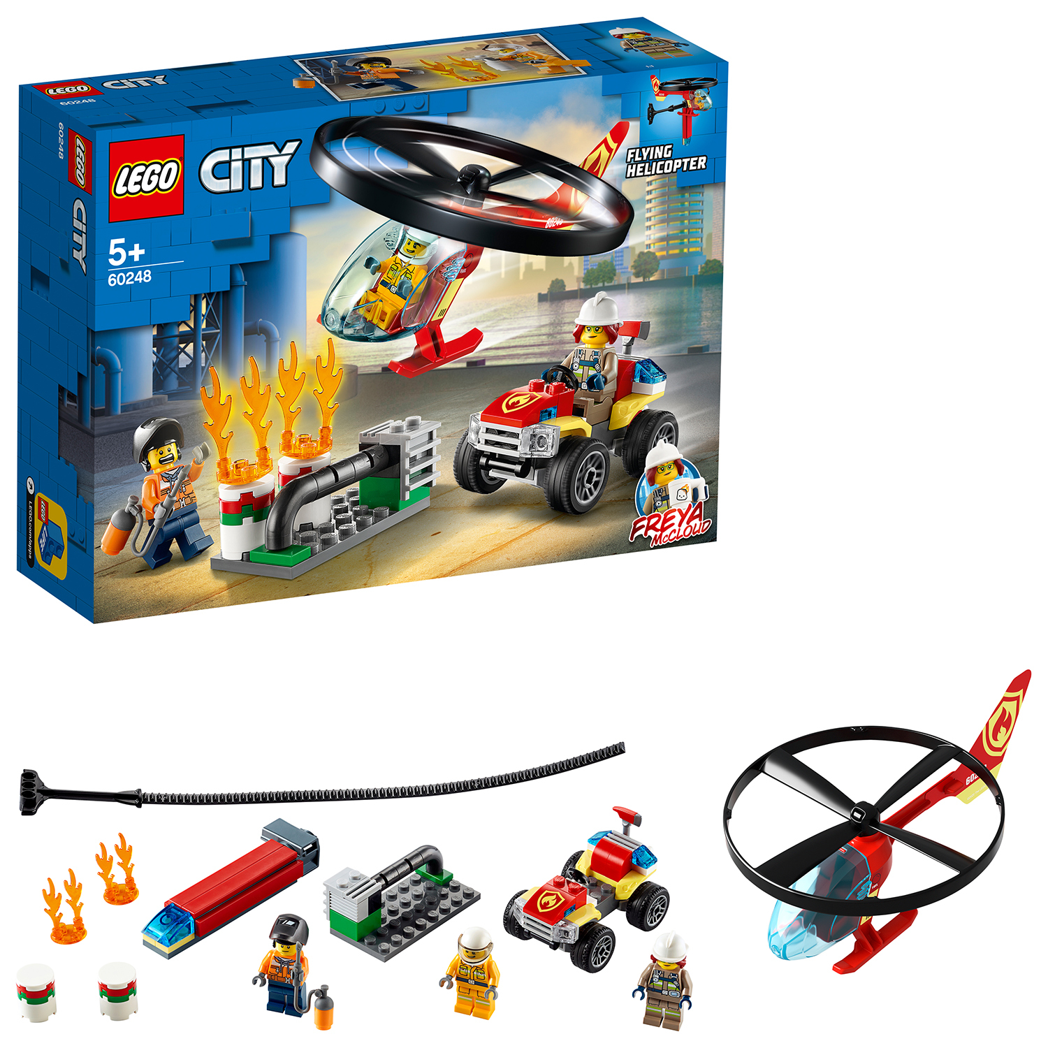 LEGO City Einsatz mit dem Feuerwehrhubschrauber