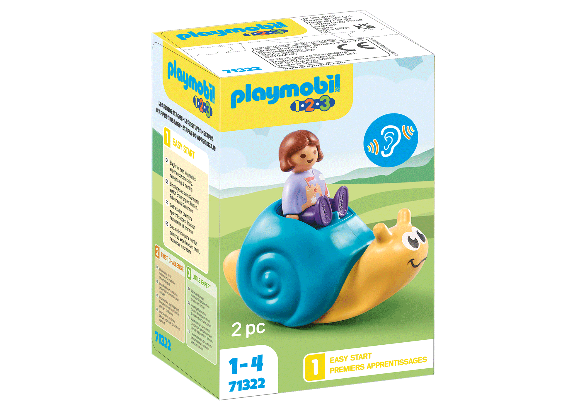 Playmobil 71322 1.2.3: Schaukelschnecke mit Rasselfunktion 1.2.3