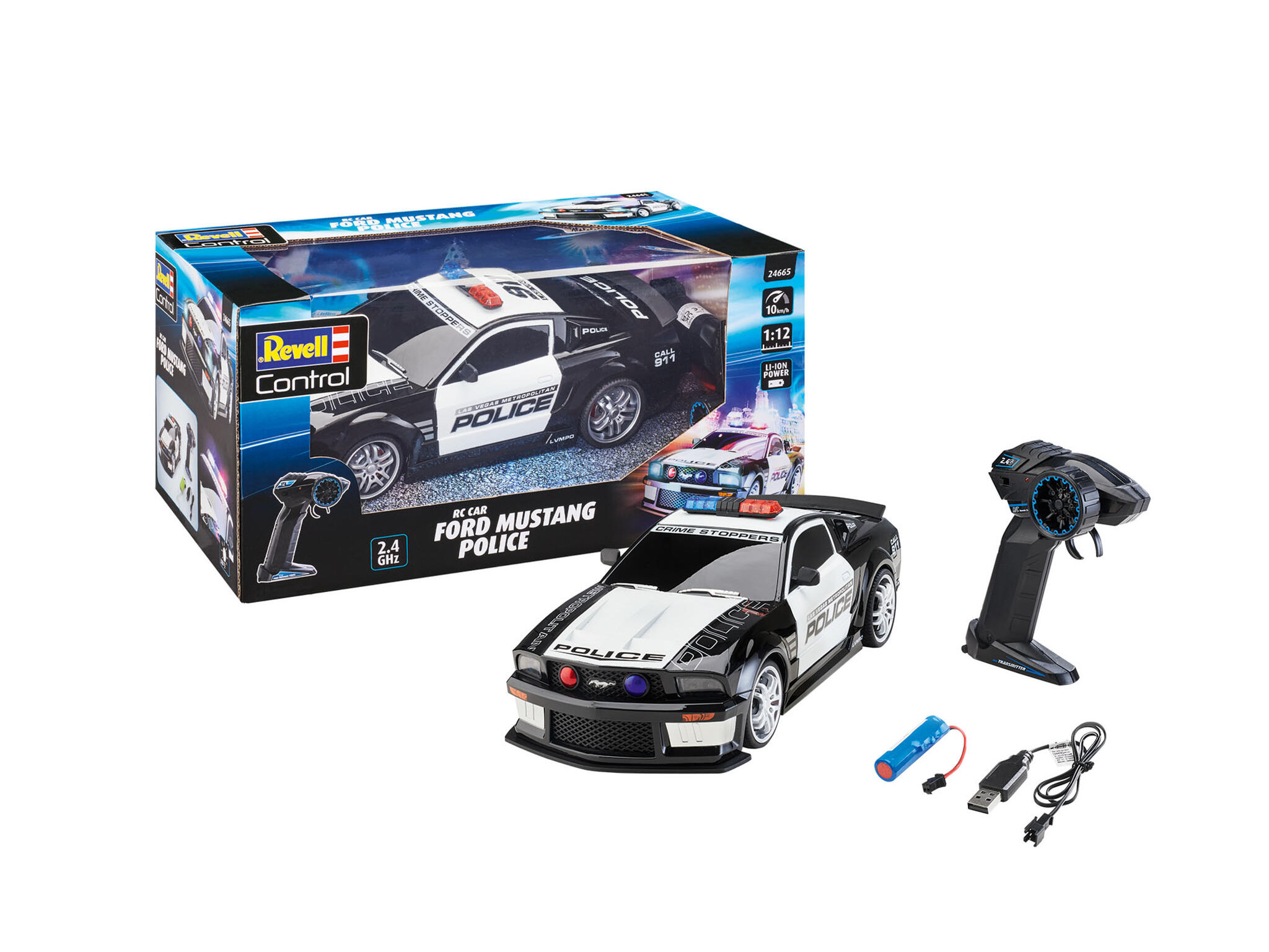 Revell 24665 RC Car Ford Mustang Police Revell Control Ferngesteuertes Polizeiauto
