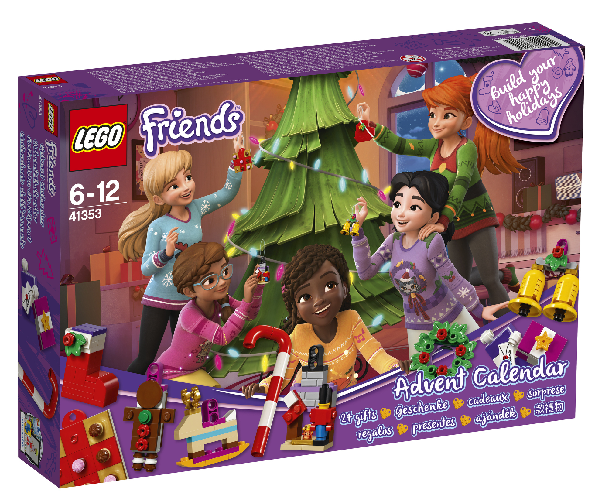 LEGO Friends Adventskalender mit Weihnachtsschmuck - 41353