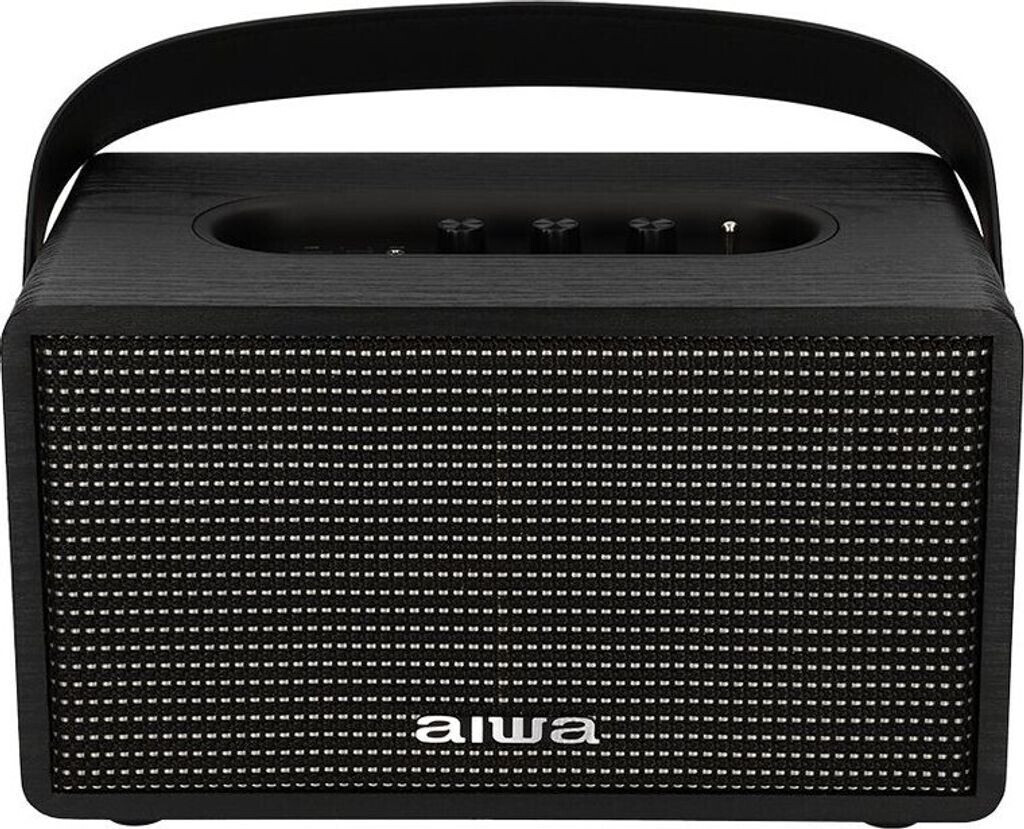 Aiwa MI-X100 Retro Bluetooth-Lautsprecher 2x10W, BT, AUX IN, TWS, Schwarz