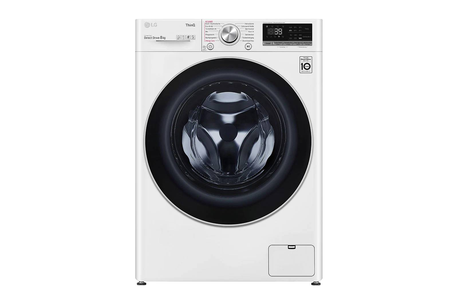 LG V7W800AWH Waschmaschine | 8 kg | Energieeffizienzklasse A | AI DD® | Steam | TurboWash® 360°