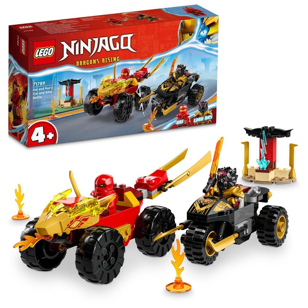 LEGO 71789 Ninjago Verfolgungsjagd mit Kais Flitzer und Ras‘ Motorrad