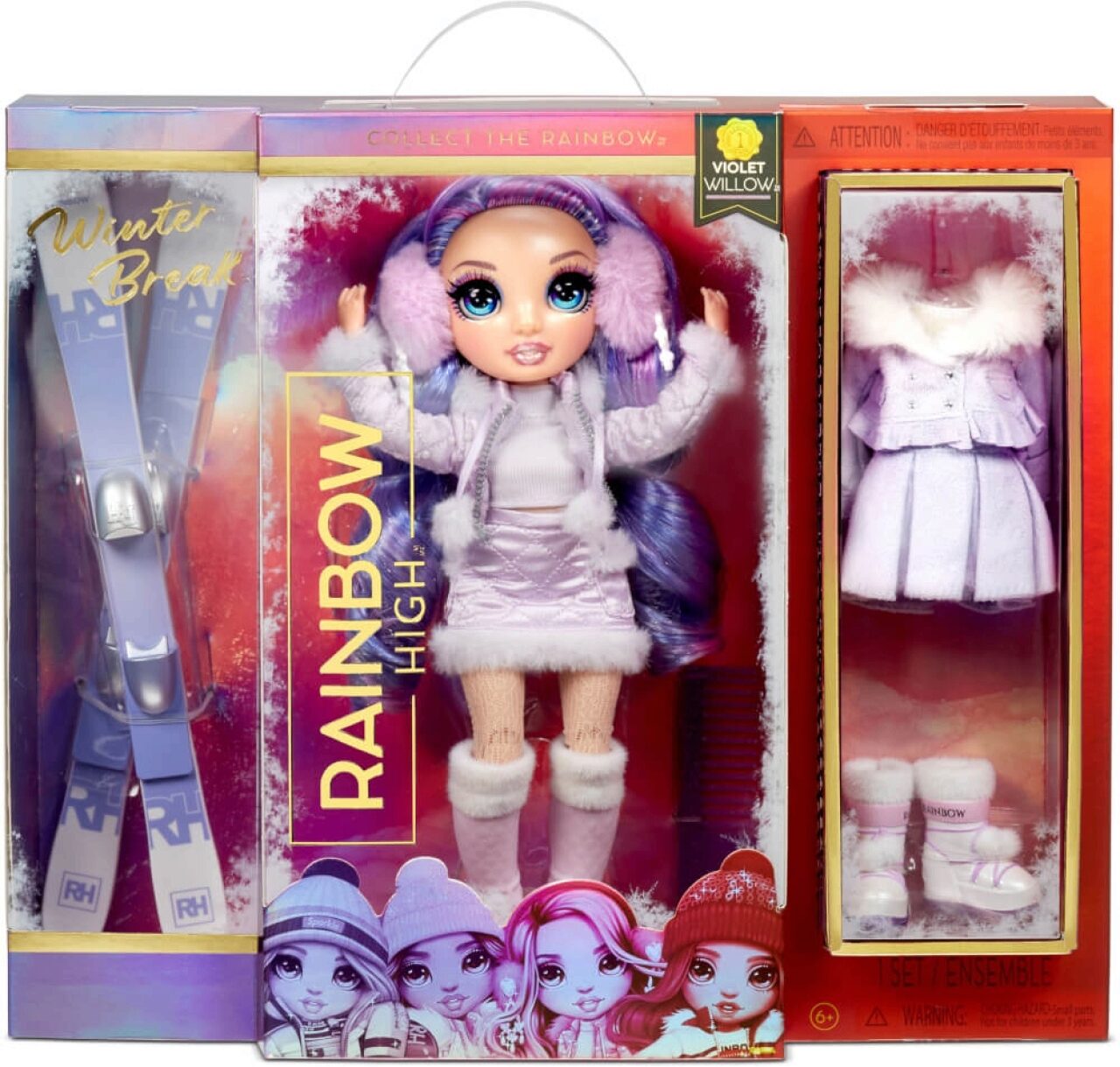 Rainbow High Winter Break Fashion Doll- Violet Willow Purple MGA 574804EUC